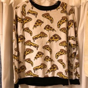 Forever 21 pizza crew neck sweater